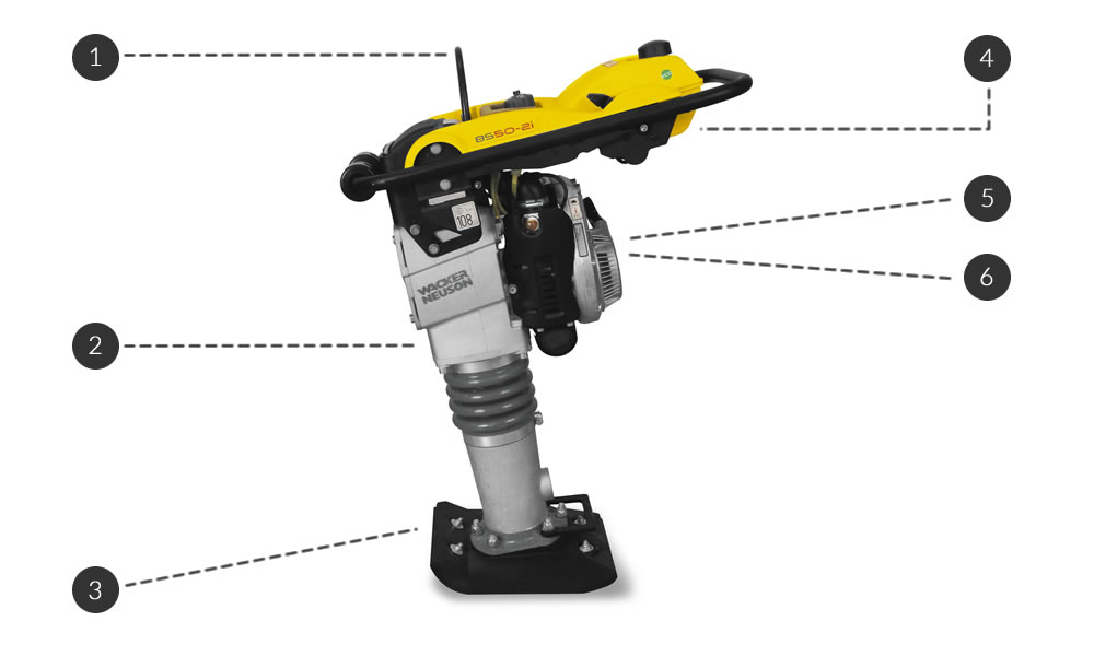 Wacker Neuson Bs50 2i 59kg Trench Rammer Compaction Tamper Jumping Jack